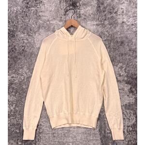 Spier & Mackay Sweater Medium Mens Ivory Premium Cotton Knit Pullover Hoodie
